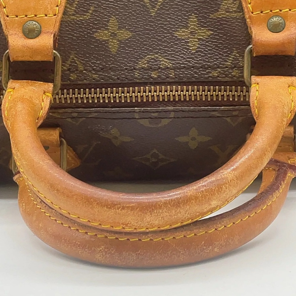 Auth Louis Vuitton Monogram Old Speedy 35  Handbag W/Dustbag/Lock - Picture 12 of 16